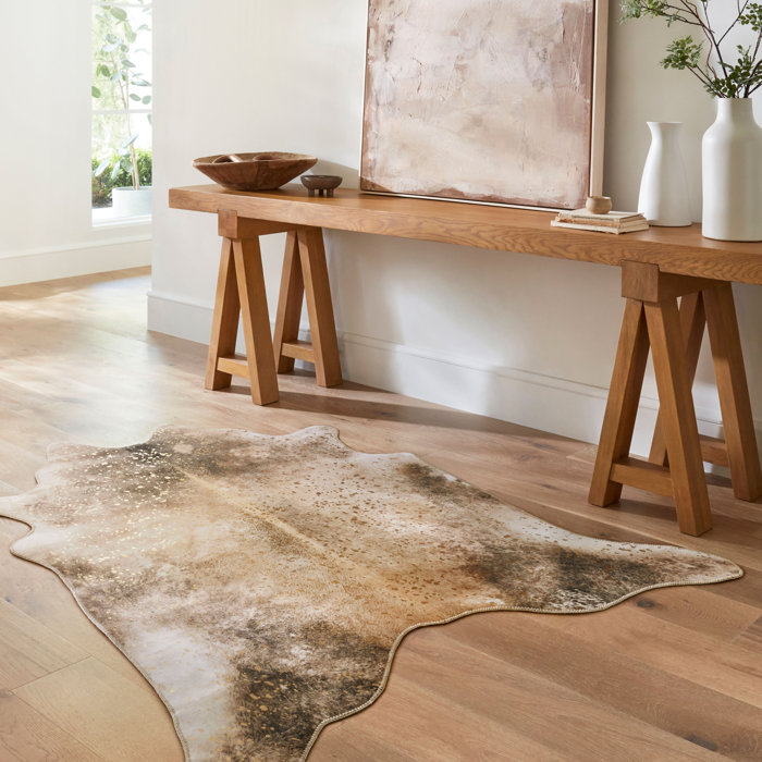 Union Rustic Odessa Power Loom Performance Mocha/Sand Rug & Reviews